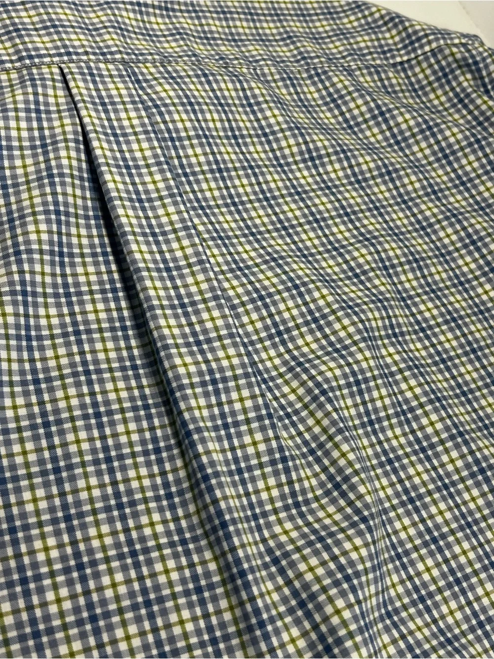 Southern Marsh Performance Shirt Men XL Blue Green Plaid Long Sleeve Button Down